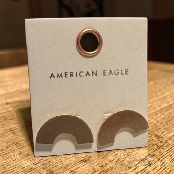 American Eagle Outfitters Jewelry - American Eagle Outfitters Gold Half-Moon Stud Earrings (BR555)